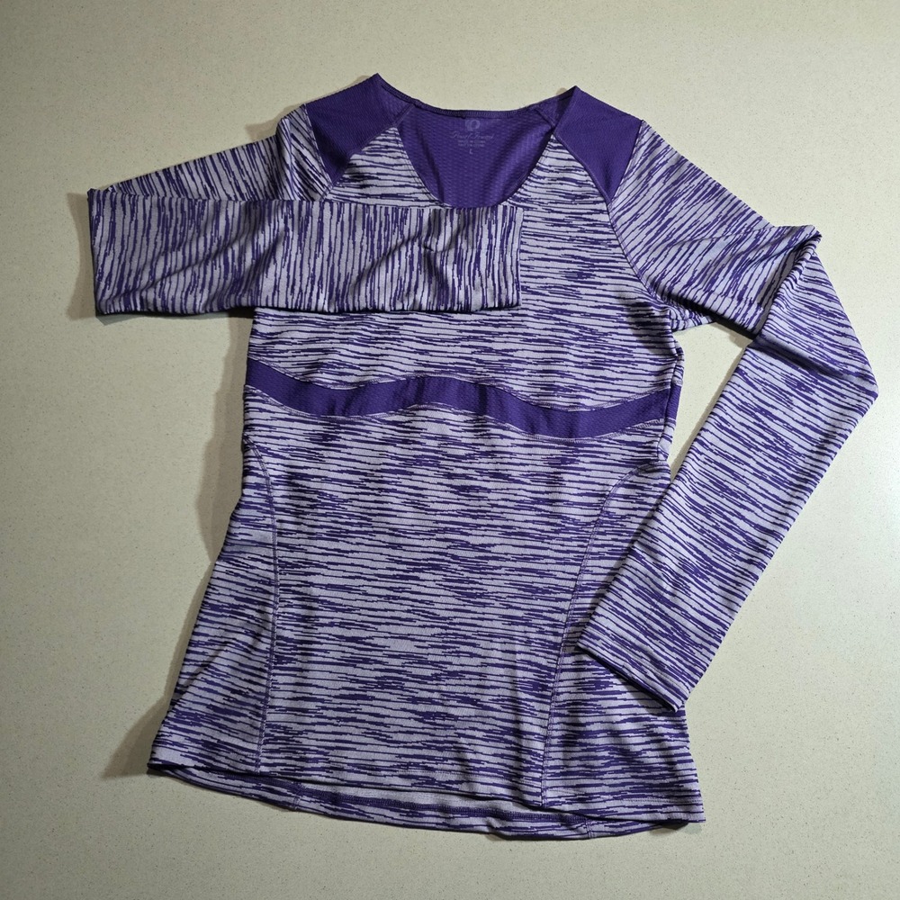 Pearl Izumi Womens Purple Space Dye Long Sleeve Cycling Jersey Thumbholes Large